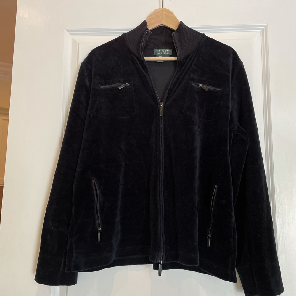 Lauren Ralph Lauren Velour Zip up Jacket